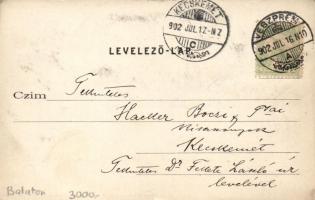 Balaton, halászat I. a halászok kivonulása; kiadja Ellinger Ede