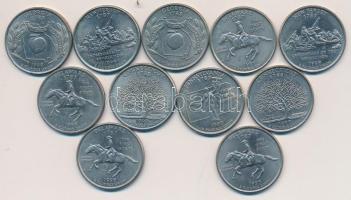 Amerikai Egyesült Államok 1999. 1/4$ (11x) T:1,2
USA 1999. 1/4 Dollar (11x) C:UNC,XF