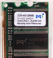 PQI PC-400 DDR 256 Mb memória modul (4x)
Azonos sorozattípus!