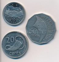 Fidzsi-szigetek 1997. 20c + Gibraltár 1999. 10 Euro + Ausztrália 2000. 50c T:1-2
Fiji 1997. 20 Cents...