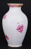 Herendi Apponyi mintás kis váza, kézzel festett, jelzett, hibátlan, m:14 cm