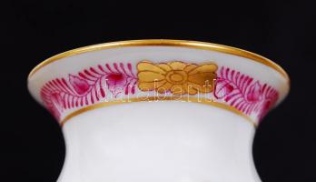 Herendi Apponyi mintás kis váza, kézzel festett, jelzett, hibátlan, m:14 cm