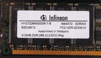 IBM Infineon PC2100 DDR, ECC, REG, 512 Mb memória modul (2x)
Azonos sorozattípus!