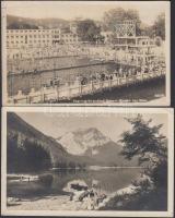 2 db régi osztrák városképes lap: Ebensee, Baden bei Wien / 2 old Austrian postcards