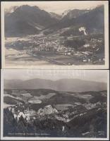 2 db régi osztrák városképes lap: Trofaiach, Semmering / 2 old Austrian postcards