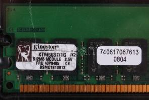 Kingston PC2100 DDR, ECC, REG, 512 Mb memória modul (2x) KIT
Azonos sorozattípus!