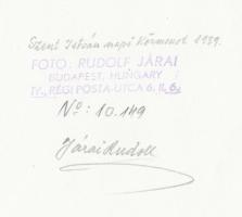 1939 Járai Rudolf (1913-1993): Szent István napi körmenet, Budapest, vintage fotóművészeti alkotás, ...