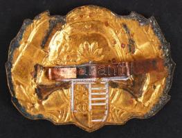 DN Tűzoltó sapkajelvény, Br (37mmx50mm) T:2