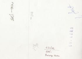 cca 1970-1980 Balogh Ferenc: Csók, vintage fotóművészeti alkotás, feliratozva, a szerző hagyatékából...