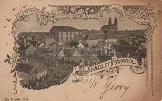 1898 Pápa, zsinagóga, floral (EM)