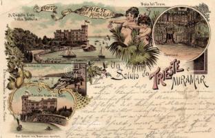Trieste, Miramar, litho (EB)