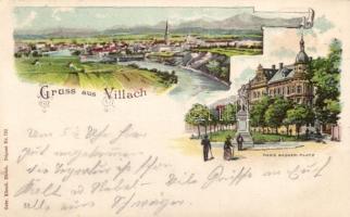 1899 Villach, Hans Gasser Platz, litho