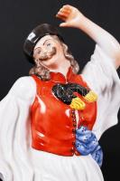 Herendi táncoló juhász, kézzel festett, jelzett, hibátlan / Herend dancing shepard m:30 cm