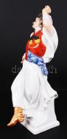 Herendi táncoló juhász, kézzel festett, jelzett, hibátlan / Herend dancing shepard m:30 cm