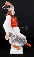 Herendi táncoló juhász, kézzel festett, jelzett, hibátlan / Herend dancing shepard m:30 cm