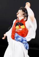 Herendi táncoló juhász, kézzel festett, jelzett, hibátlan / Herend dancing shepard m:30 cm