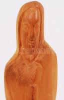 Löffler Béla (1906-1990): Női alak; faragott faszobor. Jelzett. / Bela Löffler: Female torso. Carved...