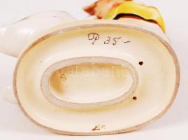 Hummel kislány a libákkal, kézzel festett, jelzett, hibátlan, m:13 cm