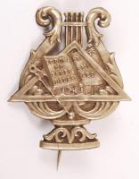 ~1940. "Tudomány- És Műegyetemi Dalegylet" szabadkőműves tombak jelvény T:1-