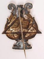 ~1940. "Tudomány- És Műegyetemi Dalegylet" szabadkőműves tombak jelvény T:1-