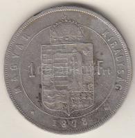 1878KB 1Ft Ag "Középcímer" T:2-,3 ph