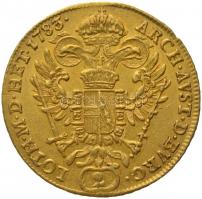 1783E 2 Dukát Au "II. József" Gyulafehérvár (6.99g) T:2,2-
Hungary 1783E 2 Ducat Au "...