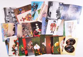 189 db modern motívum lap, reklám, folklór és üdvözlő lapok / 189 modern motive cards, advertisement, folklore and greeting cards