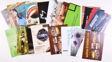 189 db modern motívum lap, reklám, folklór és üdvözlő lapok / 189 modern motive cards, advertisement...