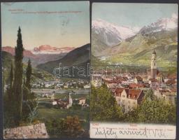 6 db régi, olasz képeslap / 6 Italian postcards: Trieste (3), Merano (2), Gries-Bolzano (1)