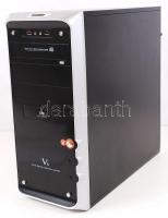 V6 típusú használt számítógép ház. 18x41x41cm. Tápegység nélkül, jó állapotban. Elő oldali USB és au...