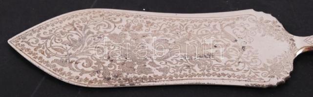 Tortalapát antik ezüst (Ag) nyéllel, rajta 1886-os, 13 latos bécsi ezüstjelzés / 
Cake server with a...