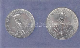 1970. 50Ft Ag + 100Ft Ag "Felszabadulás" pár T:BU Eredeti MNB plasztiktokban (kék)!