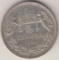 1908. 5K Ag "Ferenc József" T:2,2-