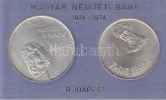 1973. 50Ft Ag + 100Ft Ag "Petőfi Sándor" pár T:1 Eredeti kék MNB plasztiktokban!