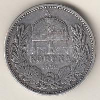 1892. 1K Ag (4.76g) T:3 (vésett fej)