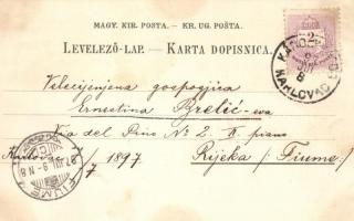 1897 Károlyváros, Karlstadt, Karlovac; litho
