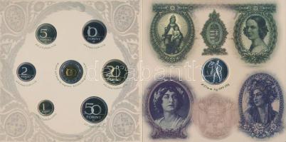 2007. 1Ft-100Ft 8klf db, szettben, benne "Berán Lajos és a pengő" Ag (999) emlékérem T:PP Csak 2000db! R!