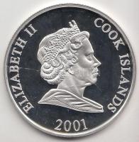 Cook-szigetek 2001. 1$ "World-Cup nyertes / Brazília 1958-1962-1970-1994" ezüstözött T:PP ...