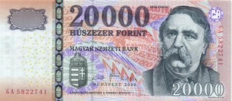 2009. 20.000Ft "GA" (4x) egymásutáni sorszámmal! T:I