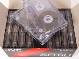10 db 60 perces JVC magnókazetta eredeti dobozában