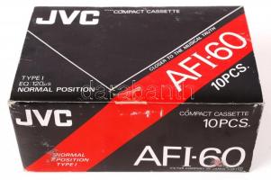 10 db 60 perces JVC magnókazetta eredeti dobozában