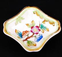 Herendi Viktória mintás mini tálka, kézzel festett, jelzett, hibátlan, 5×5 cm