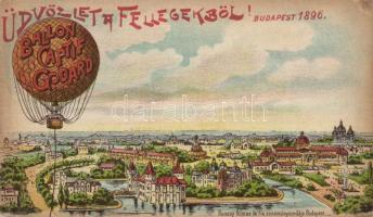 1896 Budapest Eugéne Godard hőlégballonja (r)