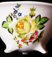 Herendi virág mintás mini tálka, kézzel festett, jelzett, hibátlan, m:4 cm, d:7 cm