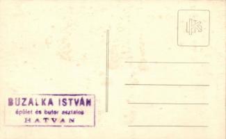 Hatvan (?) Buzalka István épület és bútorasztalos, photo