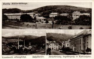 Salgótarján, Horthy Miklós laktanya, Vízválasztó villanytelep, Járásbíróság, kapitányság, Egészségház