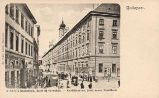 Budapest V. Károly kaszárnya / Új Városház; Ganz Antal