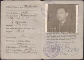 1948 Budapest, Pest-Pilis-Solt-Kiskun vármegye Szabadművelődési felügyelője által kiállított fényképes igazolvány szabadművelődési ügyvezető részére.