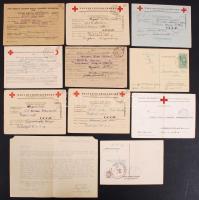 1946-1947 3 db szovjet vöröskeresztes lap, 4 db magyar vöröskeresztes lap hadifogoly részére a Szovjetunióba, 3 db levelezőlap, 1 db értesítés a hadifogoly sorsával kapcsolatban.