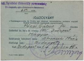1938-1945. Pécsi Gábor őrvezető "Tűzkereszt", "Erdélyi Emlékérem", "Délvidé...